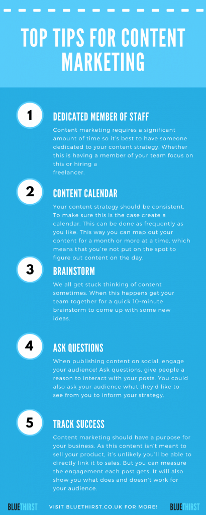 Top Tips for Content Marketing Infographic